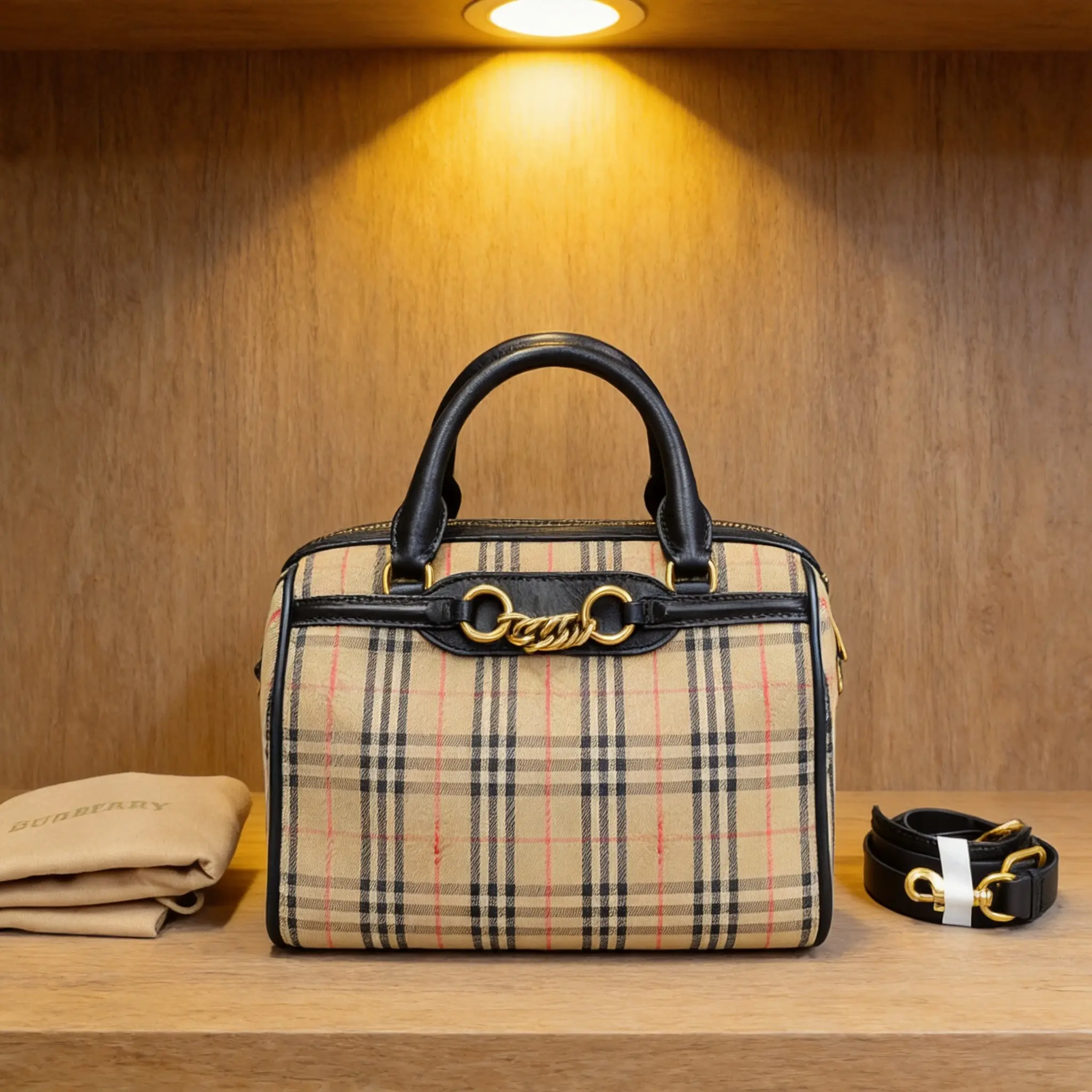 Pre-owned BURBERRY Canvas Shoulder Bag D0620521414