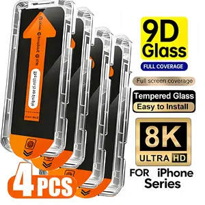 4-Piece Privacy Tempered Glass Screen Protector, Full Coverage for iPhone 17/16/15/14/XS Max/XR, Easy Installation, Scratch-Resistant