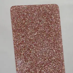 1/8" Rose Gold Glitter Cast Acrylic Sheets