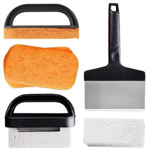 Blackstone 8 Piece Professional Griddle Cleaning Kit Set Steel Pad Tool
