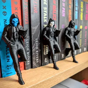 Skull Face Book Boyfriend, Dark Romance Bookshelf Decor, Masked Men Bookish Gifts, Book Lover