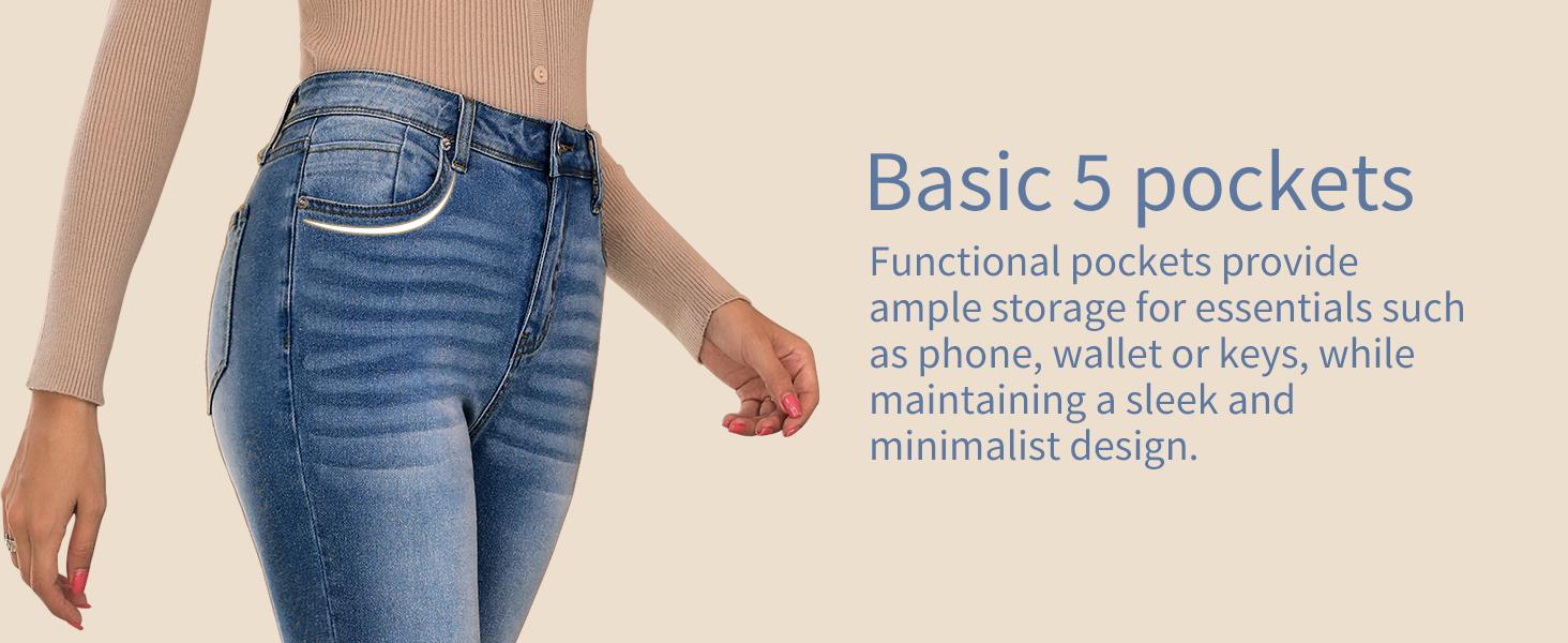 GRAPENT Skinny Jeans for Women High Waist Stretchy Classic High Rise Slimming Jeggings Denim Trousers Pants Womenswear Bottoms SpringStatements