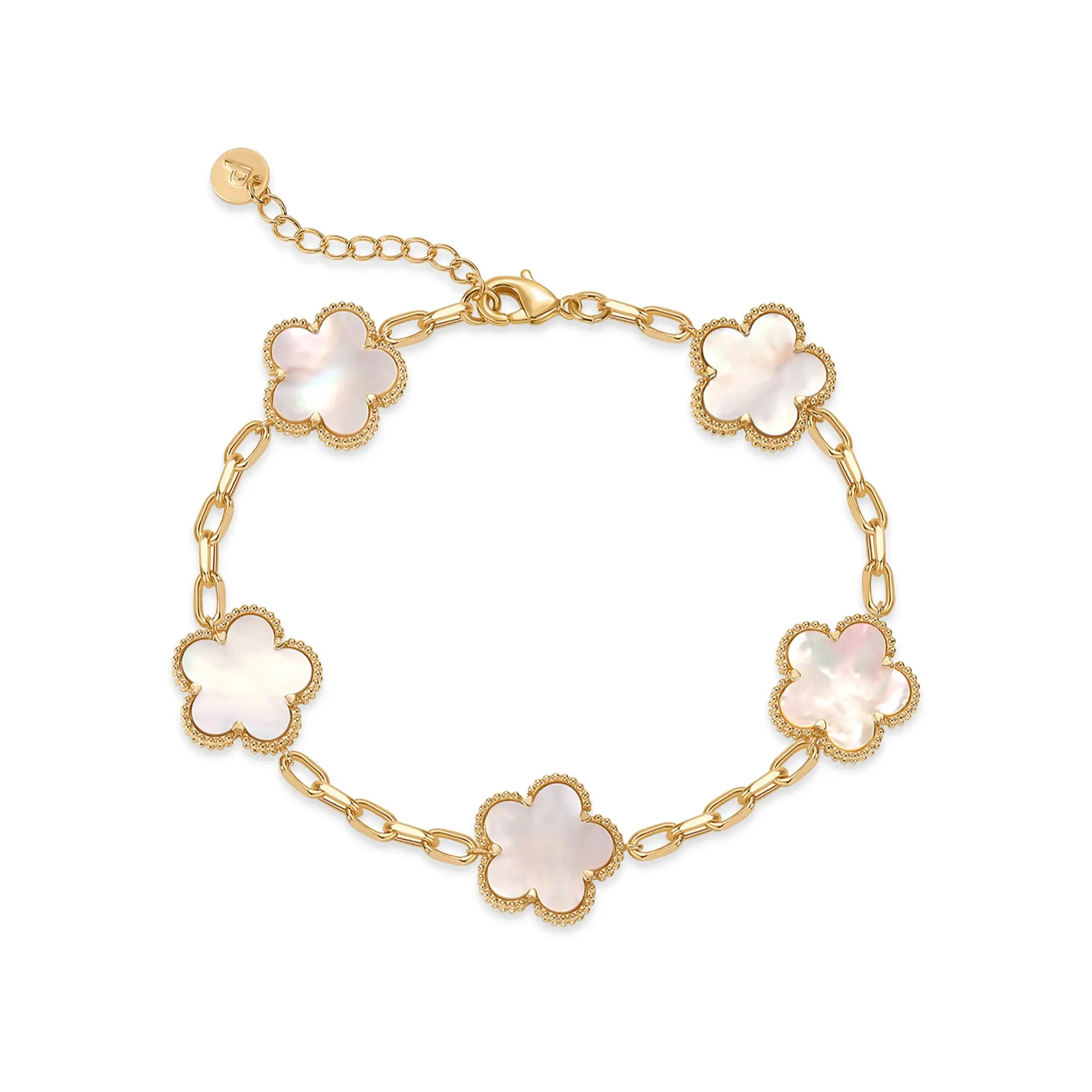 Mother of Pearl Clover - Yellow Gold