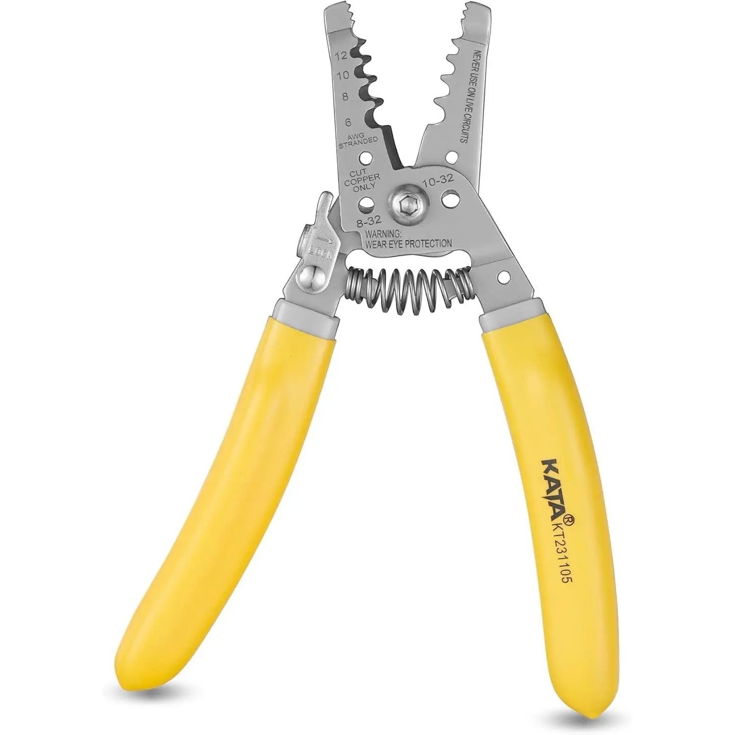 7 Inch Wire Stripper Wire Cutter Stripping/Cutting Tool for 6-12 AWG Stranded Wire and Shearing 8-32 Screws Multi-function Electrician Stripper/Crimper Plier for Cable Stripping Cutting