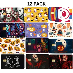12 Pack Halloween Credit Debit Card Sticker Vinyl Decal Combo Spooky Set