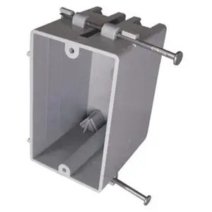 212 MAIN Cantex EZ18SNWV 18 cu. in. NM Single Gang PVC Electrical Box with Angled Nails for Masonry Wall, Stud Mount