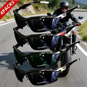 4-Pack Fashion Polarized Sunglasses for Men & Women – Lightweight Outdoor Goggles for Cycling, Running, Fishing