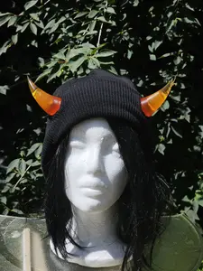 Homestuck Resin horns- In beanie or elastic string- perfect for Cosplay, photoshoots, casual wear accessories