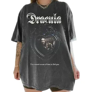 Dracula Gothic T-Shirt, Vintage Vampire Graphic Tee, Dark Romance Aesthetic Shirt, Streetwear Top Unisex