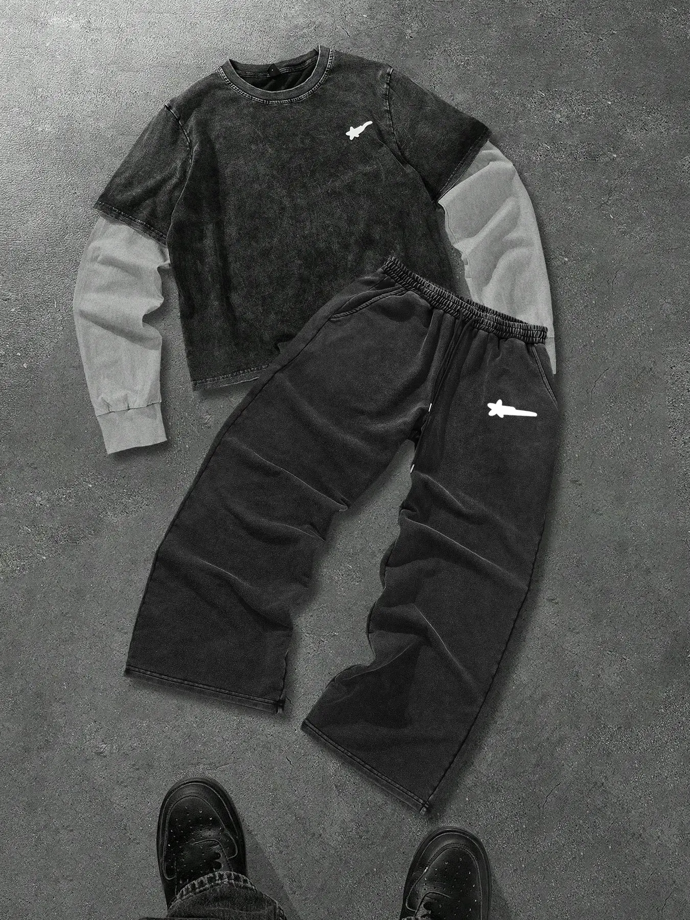 Fall outfits,Men's Fall Casual Set, Unique Layered Design, Vintage Craftsmanship, Perfect for Daily Wear, Simple Yet Stylish Look