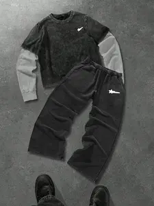 Fall outfits,Men's Fall Casual Set, Unique Layered Design, Vintage Craftsmanship, Perfect for Daily Wear, Simple Yet Stylish Look