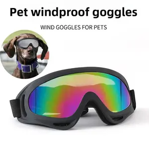 Dog Goggles for Medium to Large Breeds UV-Protective Eye Shield Adjustable Straps Large Dog Sunglasses Windproof Goggles Ski Goggles
