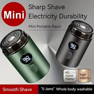 【Father's Day Gift】Men's Small Steel USB Rechargeable Electric Razor - Quick Charge, Mini Portable, Compact Travel-Friendly, Daily Personal Care Essential