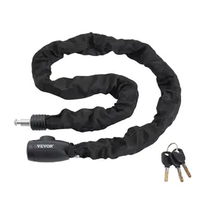 VEVOR Bike Chain Lock,  3.94 Ft Combination Bicycle Chain Lock with 4 Keys, Heavy Duty Anti-Theft High Security Bike Locks, Perfect for Bike, Motorcycle, Scooter, Bicycle, Door, Fence or Gate, 8mm
