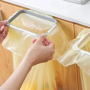 Foldable Collapsible Design Kitchen Trash Can Trash Bin Hanging Trash Garbage Bag Waste Bin For Kitchen Storage Holders Trash Racks