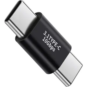 Snapbliss Double-ended Type-C adapter, male to male adapter, USB C full function, supports 10GBbps rate, audio and video, fast charging adapter Cable Charger Plug Connector Cellphone Smartphone Electronic 4 1 charging cable phone umbrella sanity light