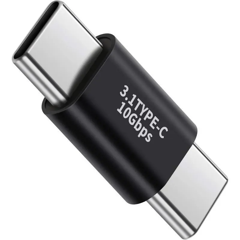 Snapbliss Double-ended Type-C adapter, male to male adapter, USB C full function, supports 10GBbps rate, audio and video, fast charging adapter Cable Charger Plug Connector Cellphone Smartphone Electronic 4 1 charging cable phone umbrella sanity light