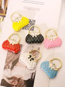 New creative DIY pendant handbag for girls unique bowknot color painted key bag ideal for gifting to girlfriend