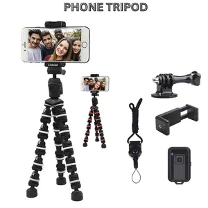 Flexible Octopus Phone Tripod with Wireless Remote, Portable Camera Tripod Stand for Smartphones, GoPro & Travel Recording, phone tripod stand, vlogging tripod, selfie tripod, camera tripod portable
