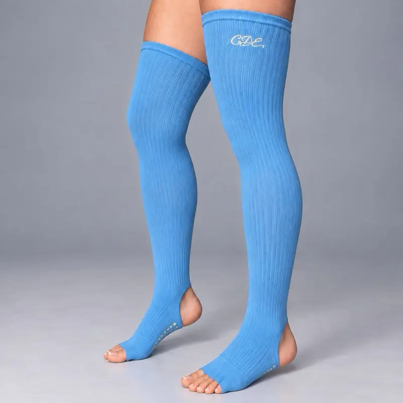 CDE Thigh High Grip Socks – Non-Slip Pilates, Barre & Yoga Socks  I