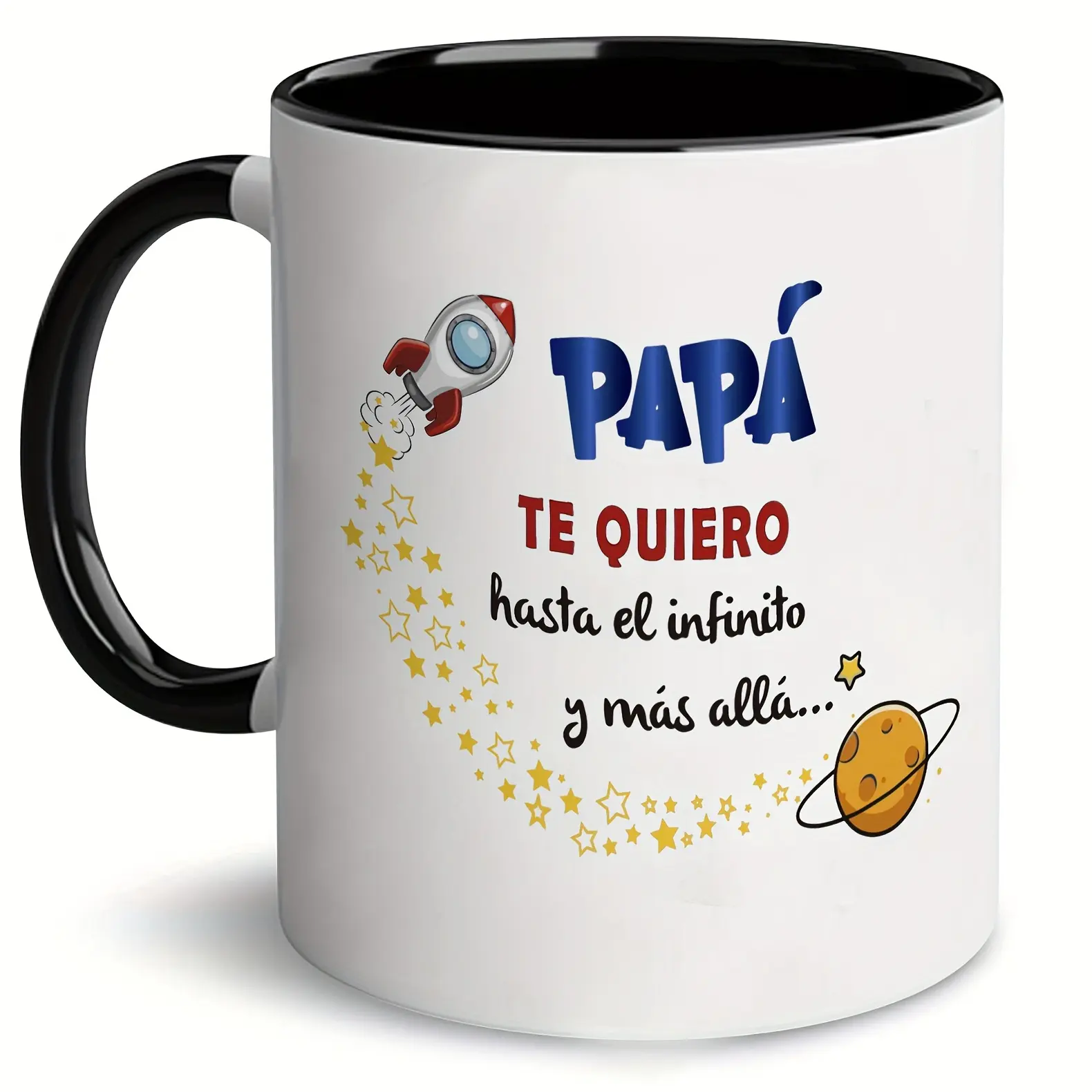 Daddy I Love You Forever Warmly Lovely Ceramic Coffee Mug 11oz - Perfect for Father'S Day, Outdoor Camping, Picnics, Travel for Dad, Papa, Grandpa, Uncle, Godfather