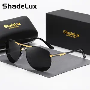 ShedaLux unisex polarized alloy beam frame sunglasses driving sun glasses sun-shading glasses