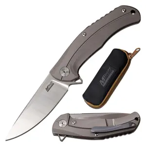 MTECH USA Evolution Pocket Folding Knife S35VN Blade 6AL-4V Titanium Handle, Pocket Knives for Man