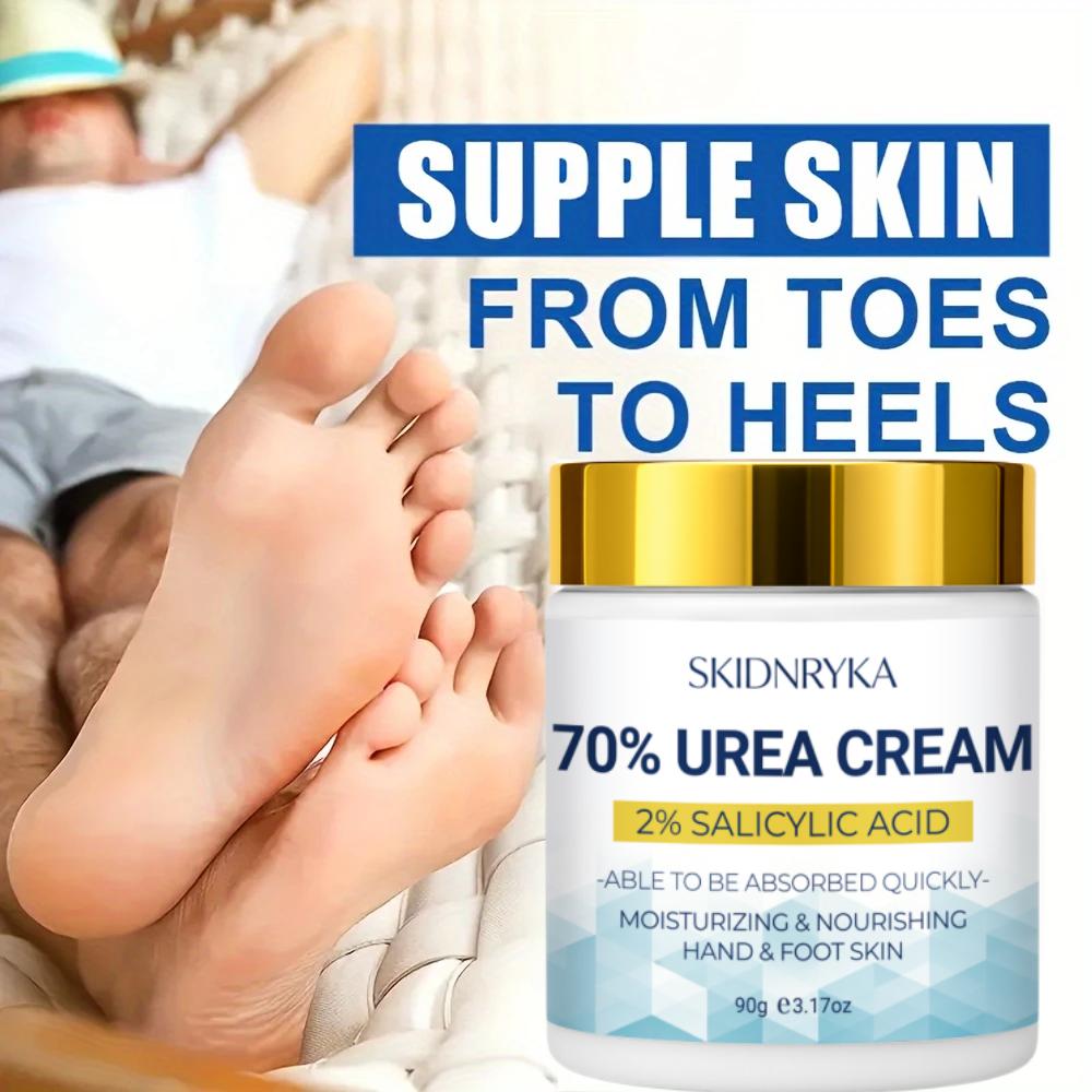 SKIDNRYKA 70% Urea Daily Moisturizer with Vitamin E, Hyaluronic Acid, 2% Salicylic Acid - Non-Greasy Hand & Foot Lotion for Dry Skin, Long-Lasting Hydration, Urea + Vitamins Infused, Valentine’s Day Gift