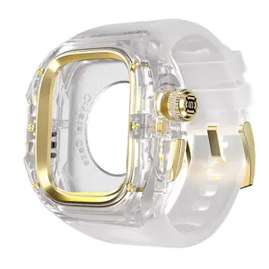Advanced Transparent Smartwatch Case Cover for Apple Watch Ultra 3/2/1 49mm, Easy One-Button Replacement, Lightweight Durable Protection, Watch Protector