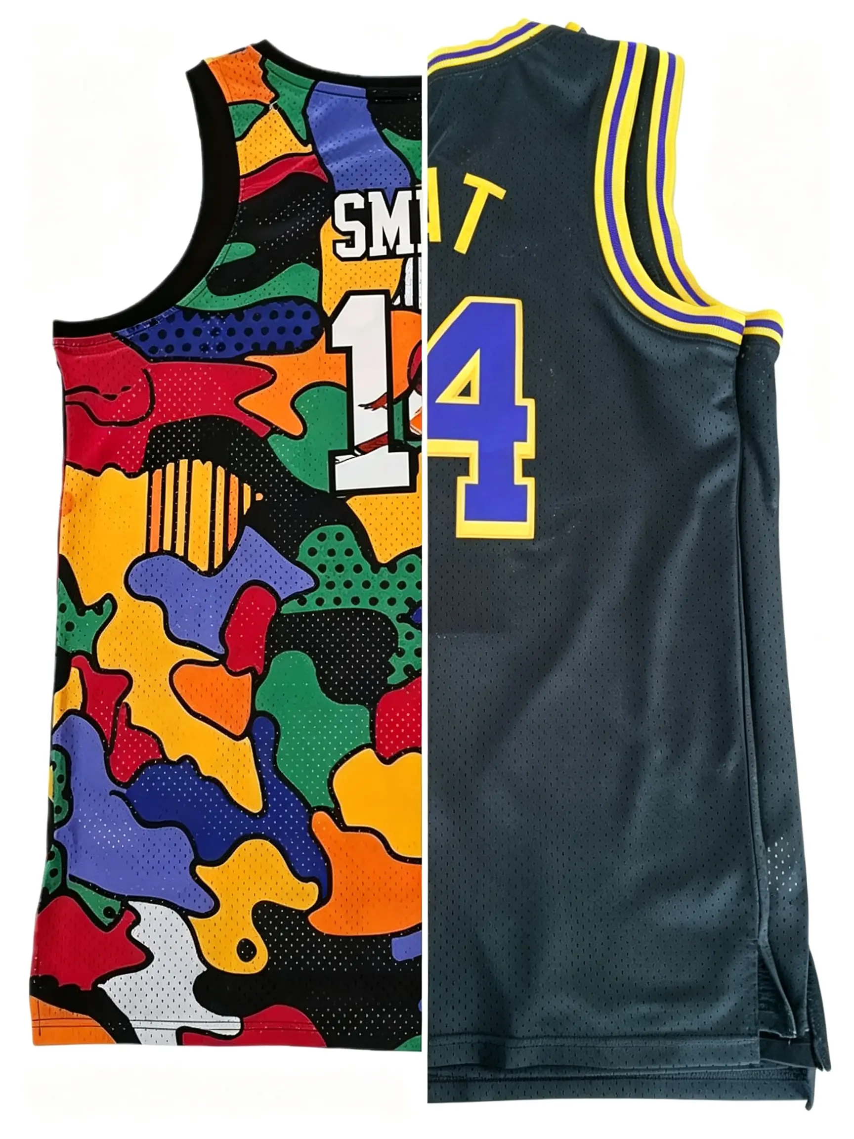 Unisex #14 Mesh Nylon Basketball Jersey - Sleeveless Lightweight Breathable Quick-Dry Loose Fan Uniform, Retro Hip Hop Streetwear Top, Multi-Size for Youth/Adult Game Day Training & Daily Casual Outfits