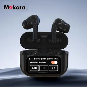 BT 5.4 Headphones,Wireless Active Noise Cancellation,  Premium Sound Long Distance Connection Headset, Light-Weight Earbuds Built-in Microphone, Halloween/Christmas Gifts bluetooth kopfhörer Earbuds with LED Display sport hifi immersive Audio wireless