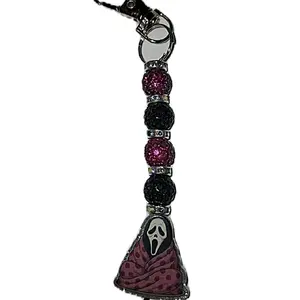 Cozy Ghostface  - Cellphone Smartphone Charm - Bag Clip Keychain Accessory - Compact & Convenient - Versatile Use - Fun Accessory