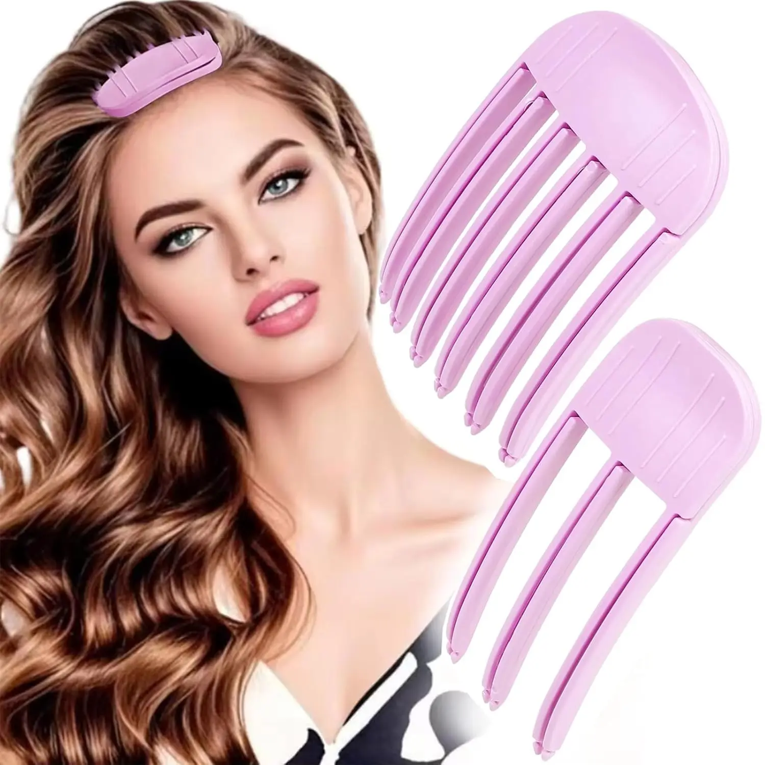 2PCS Hair Volume Clip for Fluffy Hairstyles No-Crease Hair Volumizing Clip Comb for Fluffy Voluminous Hair Easy Hair Styling Tool for All Hair Types
