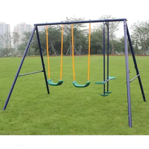 Aobtkel 2-in-1 Kids Outdoor Play Swing Set - Belt Swing, Glider for Backyard Play Structures