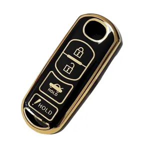 Soft Durable Tpu Car Key Protection Case, Key Fob Protector, Car Key Accessory, 360 Degree Protection for Mazda 3 6 8 Miata Mx-5 Cx-3 Cx-5 Cx-7 Cx-9, Ca Prop 65 Compliant