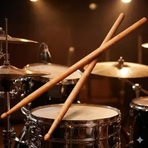 Professional Anti-Slip Grip Percussion Drumsticks - Sweat-Resistant & Durable for Stage Performance, Practice, Rehearsal. Anti-Crack Drumsticks Kit for Home, Dorm, Studio.