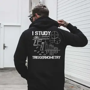 I Study Triggernometry Gun Shirt | Funny Gun Tee | Graphic Hoodie & Sweatshirt for Men