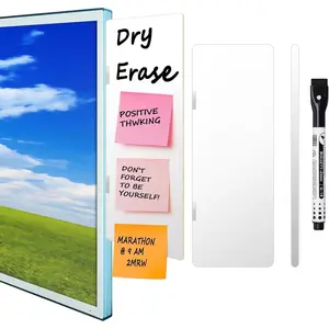 1Pc Magnetic Multifunction Dry Erase Monitor Memo Board, Desktop Whiteboard Side Panel with Dry Erase Pen