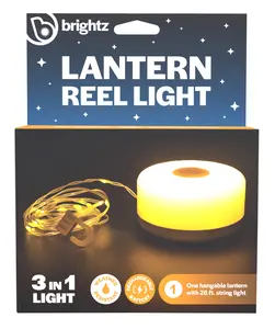 Brightz Lantern Reel Light – Portable Lantern & Hanging String Lights with 5 Glow Modes