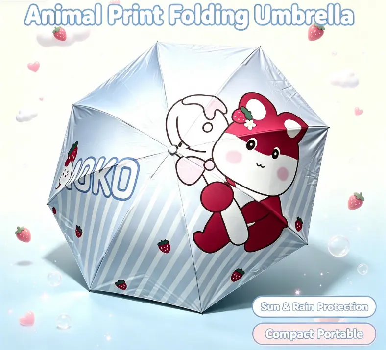 Full Print Animal Pattern 3-Fold Umbrella