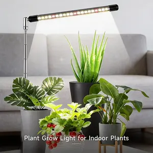Auto Timer Grow Lights for Indoor Plants Full Spectrum, LED Grow Lights for Indoor Plants, Full Spectrum Plant Light with Timer & Dimmer, 42 LEDs, Easy Setup Adjustable height, USB Powered Light for Plants in Home, Office, Greenhouse, Garden