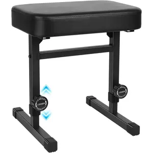 Piano Bench Adjustable Height,Piano Stool Keyboard Bench Adjustable Piano Bench with Black Padded Cushion for Musicians Piano Stool Chair (Pu Leather)