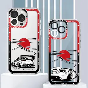 Sports Racing JDM Drift Car Phone Case,Stylish & Durable Christmas Gift: Fashionable Phone Case for iPhone 11-17– Perfect Blend of Protection and Trend
