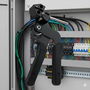 Heavy-Duty Stainless Steel Zip Tie Tensioning Tool Kit | Self-Locking Cable Tie Gun with Cutter | Industrial Grade Strapping Tool for Cable, Pipe, Duct Work | Quick, Effortless Professional Solution