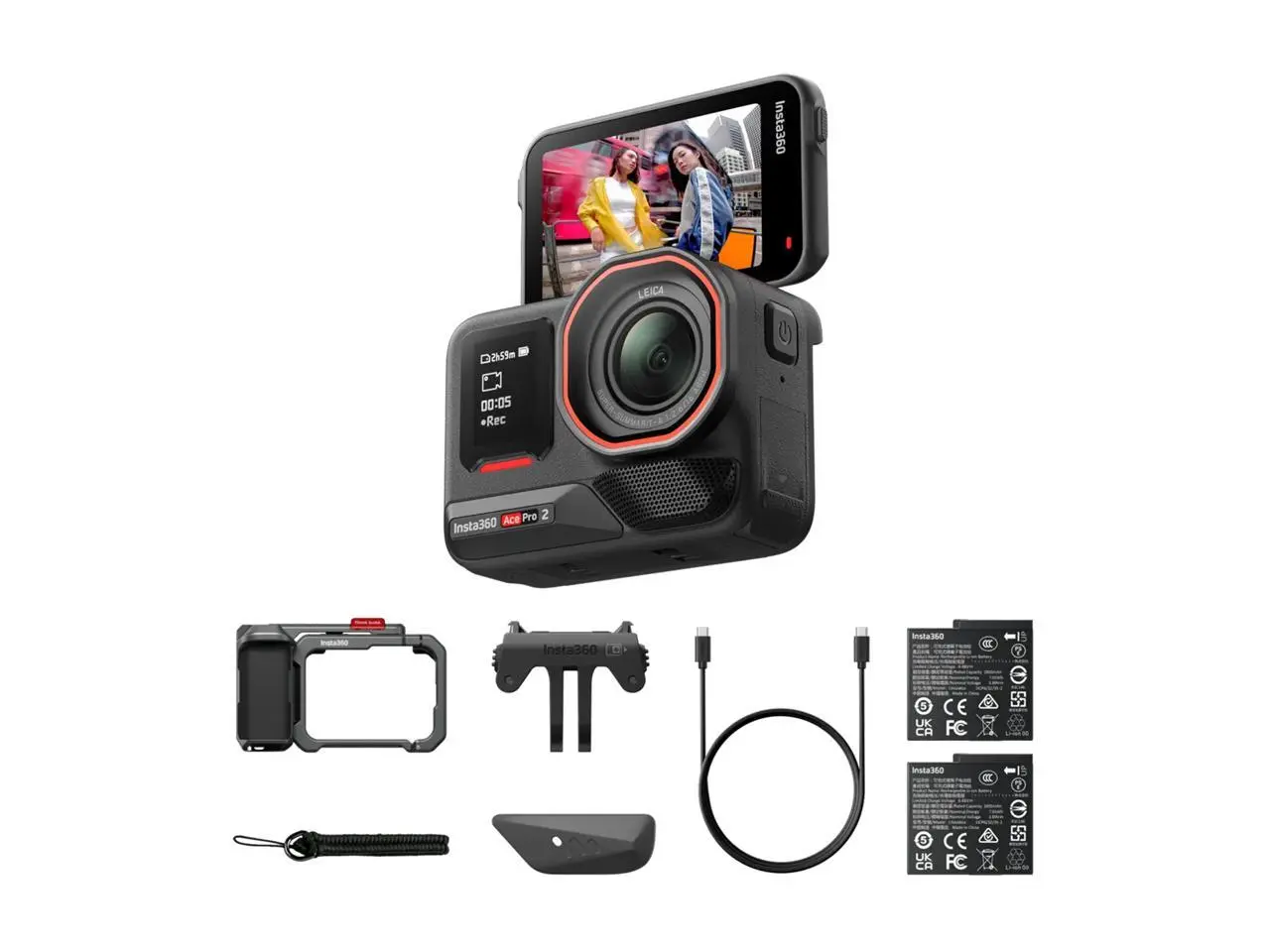 Insta360 Ace Pro 2, Xplorer Bundle, Dual Battery, Slate Gray