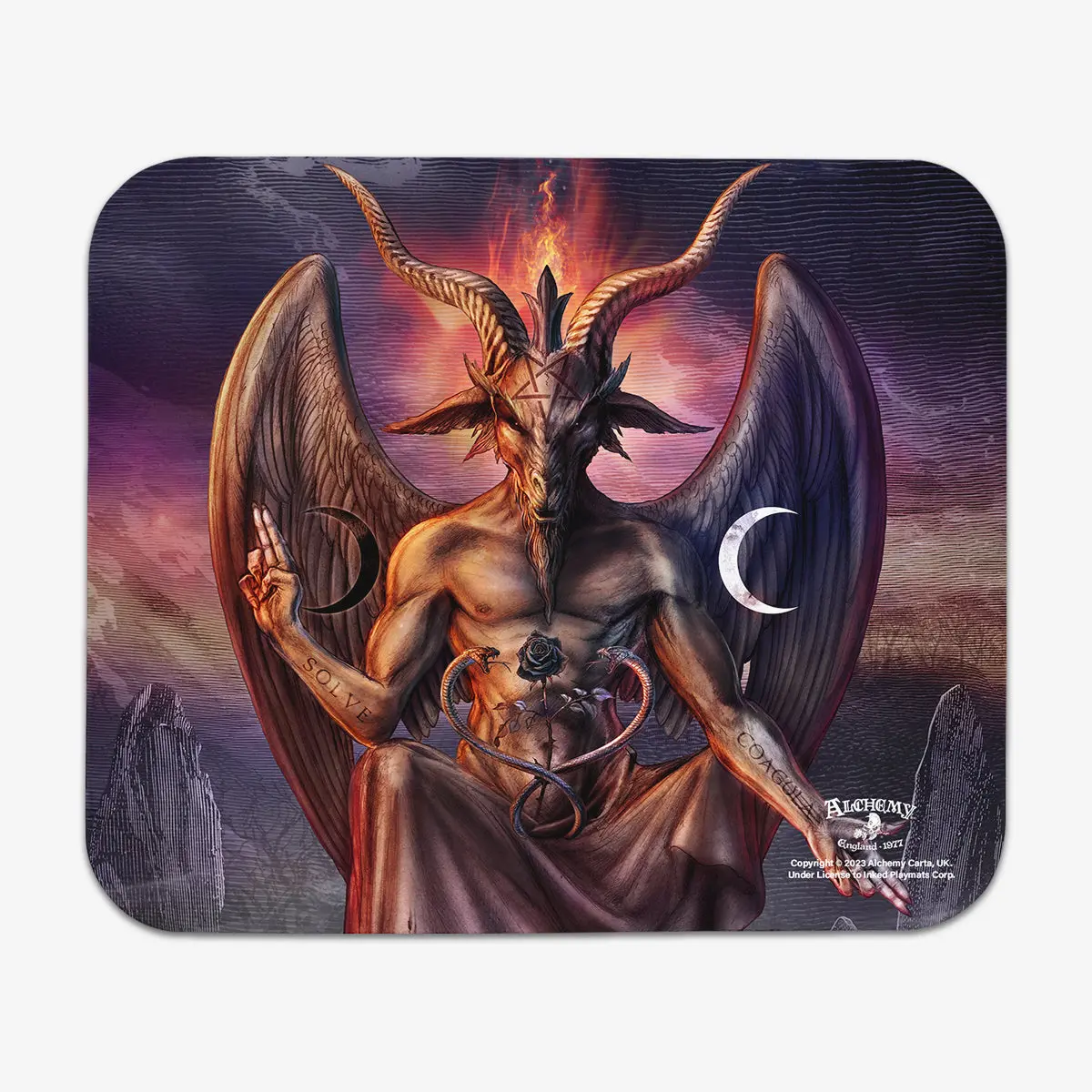 Personal Baphomet Computer Mouse Pad, Gaming Accessories, Mouse Pads for Desk
