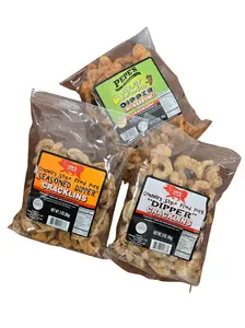 Pepe's Cracklins 3oz Variety 3 Pack Chile Lime Seasoned Diper Cracklins Country Style Fried Pork Snacks
