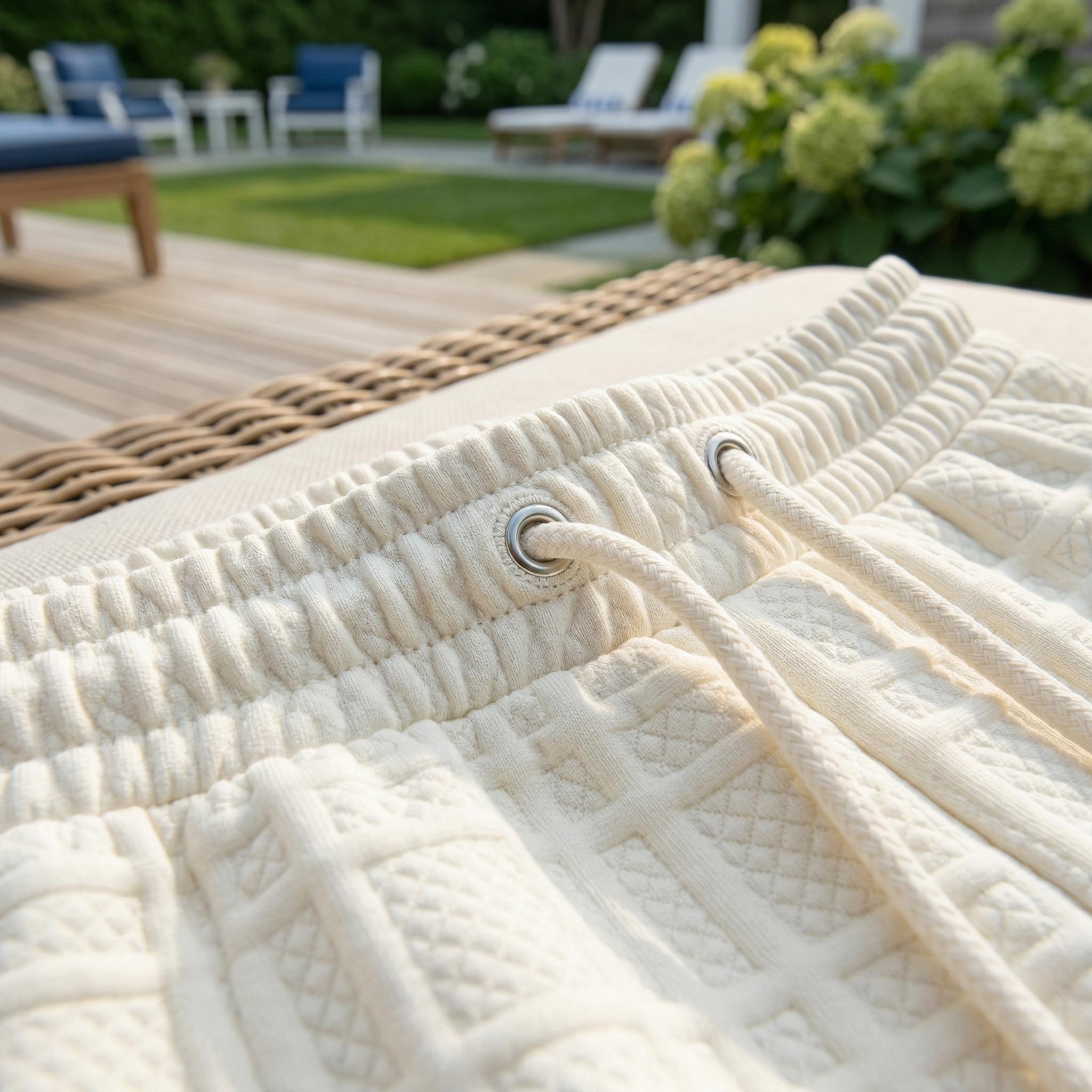 Men's Casual 2 Piece Set, Textured V Neck Short Sleeve Shirt & Shorts for Daily Wear