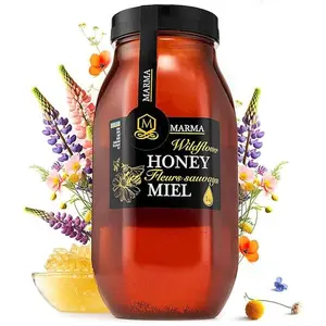 HONIGMA Marma Wildflower Honey | Authentic Raw Honey from Ukraine | 100% Pure & Unpasteurized | 1000g/35.2oz | May Arrive Crystallized or Partially Crystallized | Pack of 1