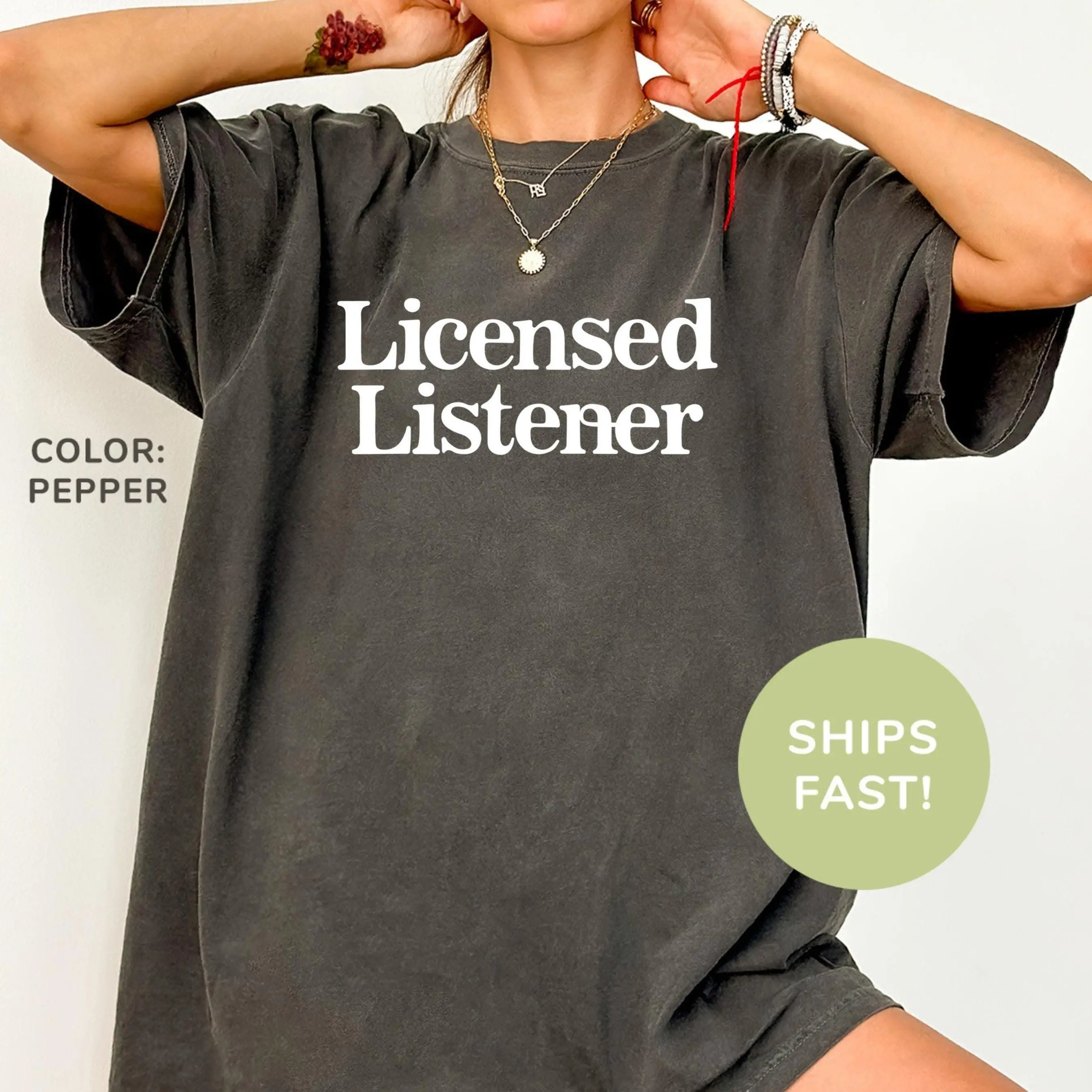 Comfort Colors Licensed Listener Shirt, Custom Therapists Shirt, Mental Health Advocacy Shirt, Counselor Shirt, Custom Gift for Therapist